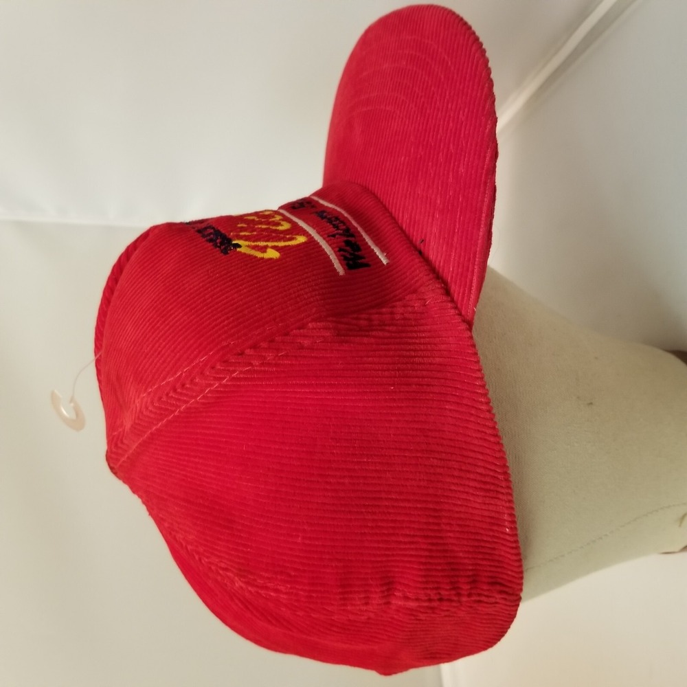 Vintage Desert Storm VICTORY WElcome HOME TROOPS Corduroy SnapBack Strap Red Hat - Picture 11 of 14